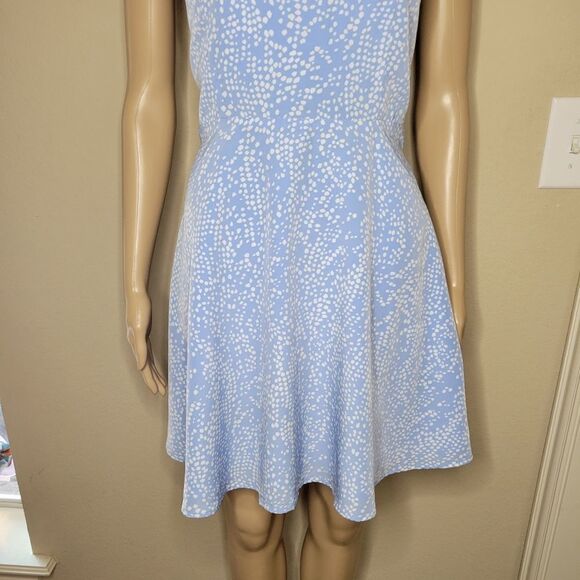 Forever 21 Light Blue & White Print Fit & Flare Dress - Picture 11 of 12